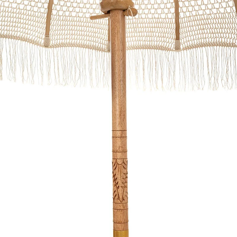 PARASOL MACRAME WHITE D185CM BALI