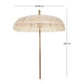 PARASOL MACRAME WHITE GOLD D185CM BALI