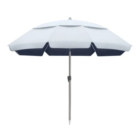Malibu Megapap Aluminum beach umbrella with UPF 50+ protection, silver - blue color, Ø2m