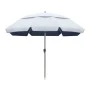 Malibu Megapap Aluminum beach umbrella with UPF 50+ protection, silver - blue color, Ø2m