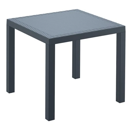 ΟΡΛΑΝΤΟ 80Χ80Χ75εκ. DARK GREY ΤΡΑΠΕΖΙ ΠΟΛ/ΝΙΟΥ - 53.0205
