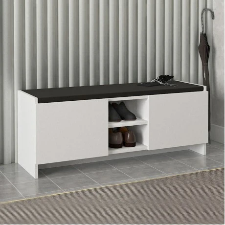 Παπουτσοθήκη Verly Megapap χρώμα λευκό 110x33,2x43εκ.