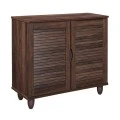 SHOE CABINET 2 Doors 77x33x70cm Walnut