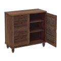 SHOE CABINET 2 Doors 77x33x70cm Walnut