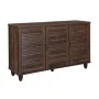 SHOE CABINET 3 Doors 110x33x77cm Walnut