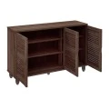 SHOE CABINET 3 Doors 110x33x77cm Walnut