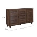 SHOE CABINET 3 Doors 110x33x77cm Walnut