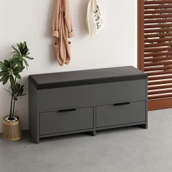 Παπουτσοθήκη Cove Megapap χρώμα ανθρακί 106x34x51,5εκ.