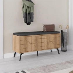 Dune Megapap melamine shoe bench in sapphire oak color 107x35x55cm. Dune Megapap melamine shoe bench in sapphire oak color 107x35x55cm.
