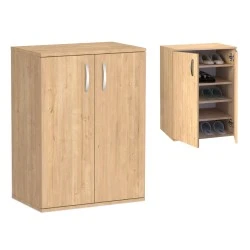 Παπουτσοθήκη - Ντουλάπι Manolo Megapap χρώμα sapphire oak 60x38x81,4εκ.