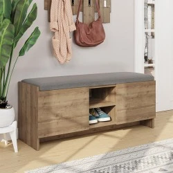 Παπουτσοθήκη Zulla Megapap χρώμα ανοιχτό καρυδί 110x37x43εκ.