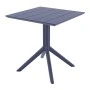 PARIS DARK GREY 80X80X74εκ. ΤΡΑΠΕΖΙ ΠΟΛ/ΝΙΟΥ
