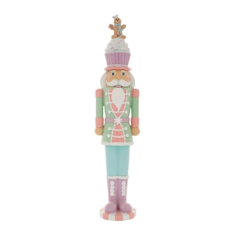 PASTEL RESIN NUTCRACKER 15X13X68CM