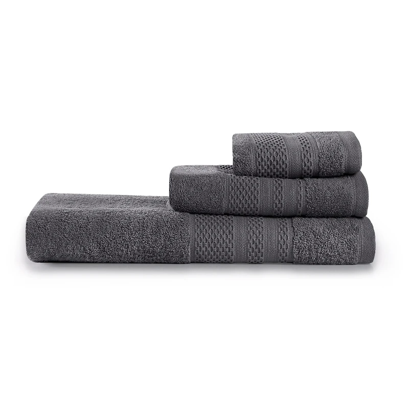 Piramit bath towels set of 3 pcs 450gr/m²  grey color