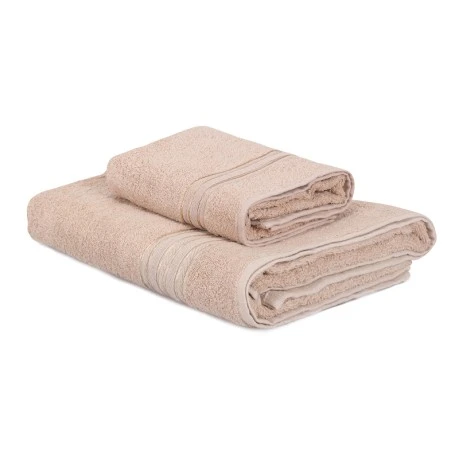 Πετσέτες προσώπου - μπάνιου Dora Capa Home σετ 2 τμχ 450gr/m² χρώμα cappuccino