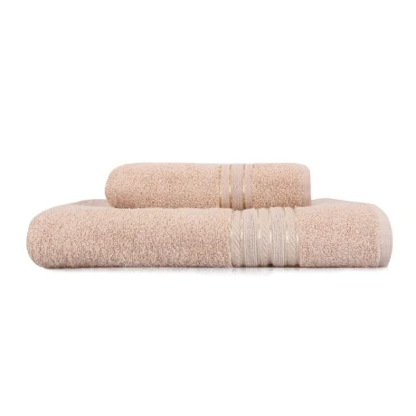 Πετσέτες προσώπου - μπάνιου Dora Capa Home σετ 2 τμχ 450gr/m² χρώμα cappuccino