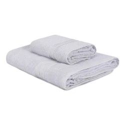Πετσέτες προσώπου - μπάνιου Dora Capa Home σετ 2 τμχ 450gr/m² χρώμα γκρι