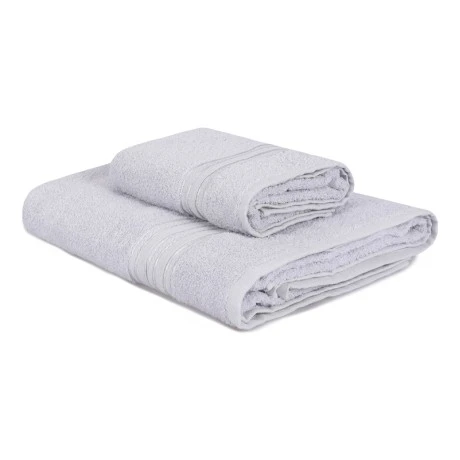 Dora bath towels set of 2 pcs 450gr/m²  grey color