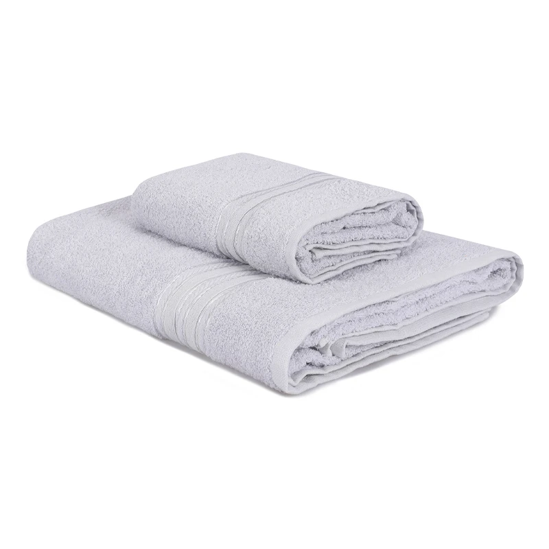 Πετσέτες προσώπου - μπάνιου Dora Capa Home σετ 2 τμχ 450gr/m² χρώμα γκρι