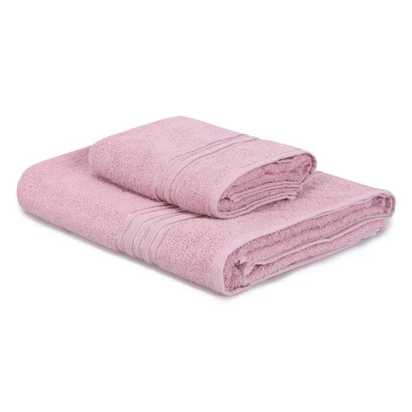 Dora bath towels set of 2 pcs 450gr/m²  pink color