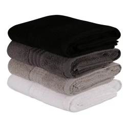 Rainbow bath towels set of 4 pcs 500gr/m² shades black Rainbow bath towels set of 4 pcs 500gr/m² shades black