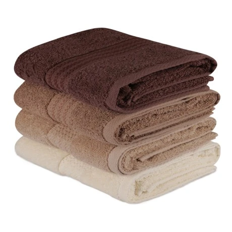 Πετσέτες προσώπου Rainbow Hobby σετ 4 τμχ 500gr/m² χρώμα shades brown
