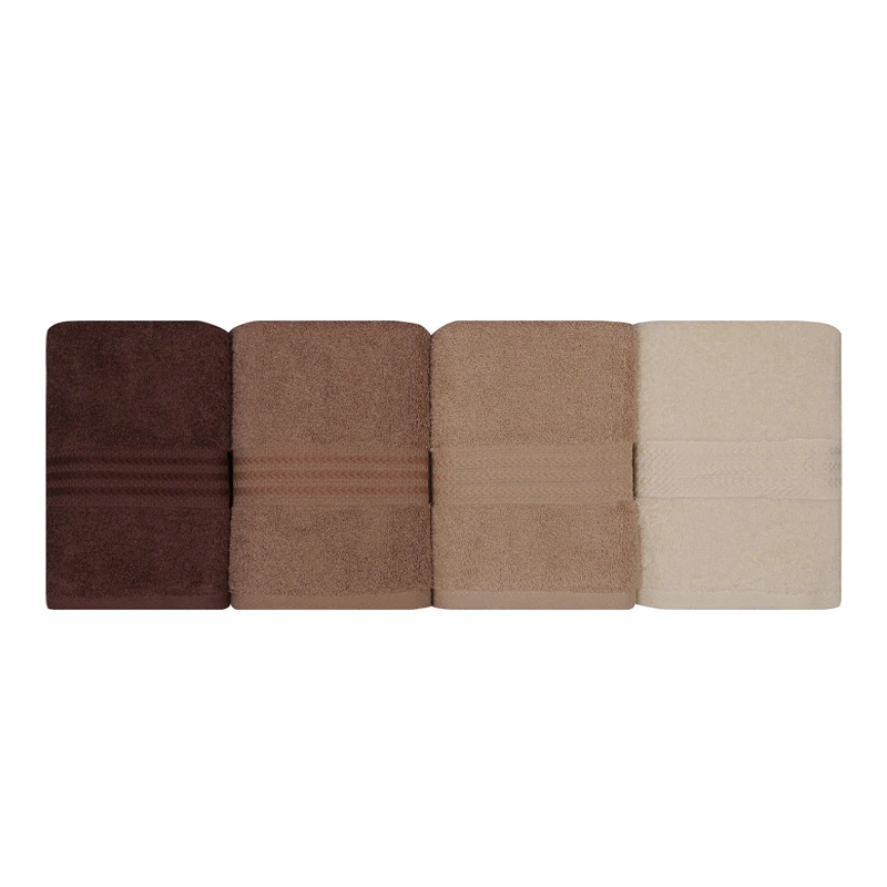 Πετσέτες προσώπου Rainbow Hobby σετ 4 τμχ 500gr/m² χρώμα shades brown