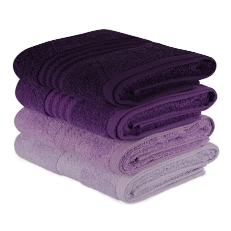 Πετσέτες προσώπου Rainbow Hobby σετ 4 τμχ 500gr/m² χρώμα shades purple