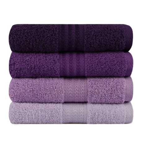 Πετσέτες προσώπου Rainbow Hobby σετ 4 τμχ 500gr/m² χρώμα shades purple