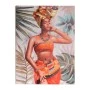 OIL PAINTING ON TOP OF PRINTED CANVAS OF AFRICAN WOMAN 90Χ3Χ120CM
