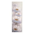 OIL PAINTING ON TOP OF PRINTED CANVAS OF FLOWERS 40Χ3Χ120CM