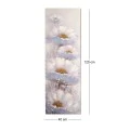 OIL PAINTING ON TOP OF PRINTED CANVAS OF FLOWERS 40Χ3Χ120CM