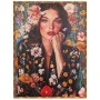 HANDMADE PAINTING WITH WOMAN AND FLOWERS IN PS FRAME 90X120CM