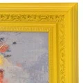 HANDMADE PAINTING WITH WOMAN AND FLOWERS IN PS FRAME 80Χ80CM