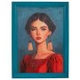 HANDMADE PAINTING WITH WOMAN IN PS FRAME 70X100CM