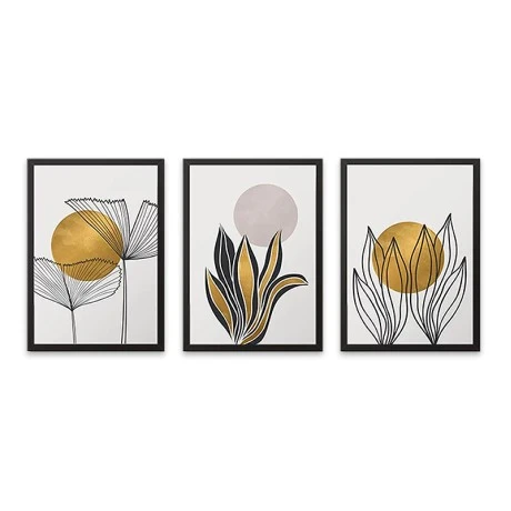 Πίνακας "Plants" Megapap 3 τμχ. σε πλαίσιο 35x45x2εκ.
