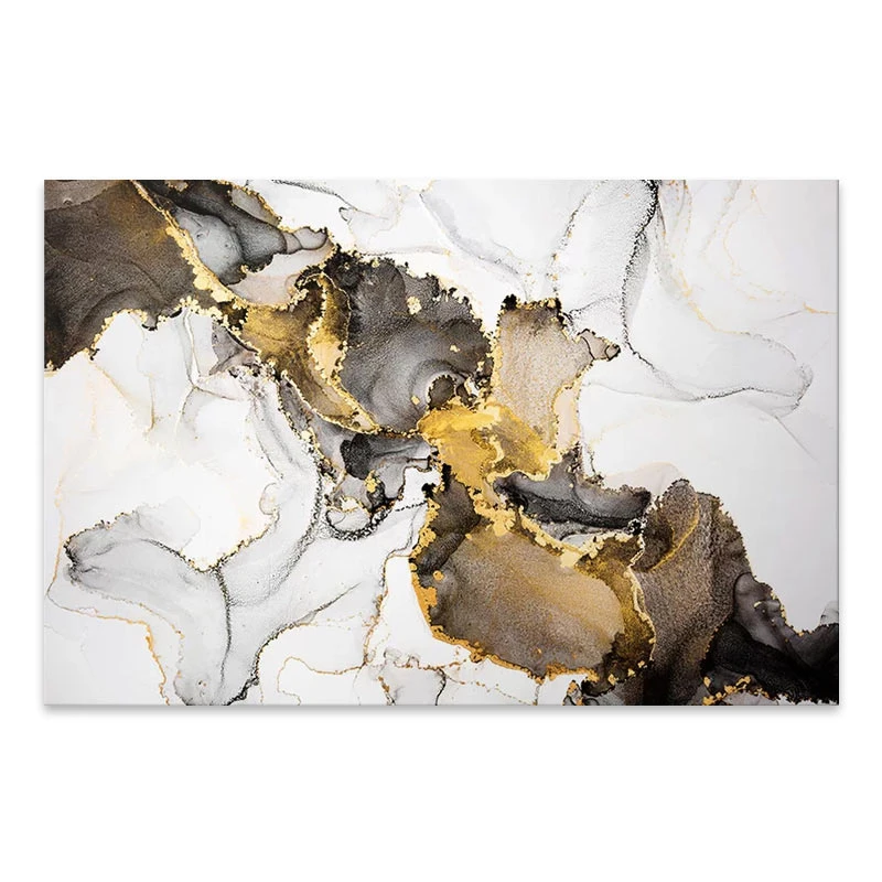 "Abstract Golden Dream" Megapap painting on canvas digital printing 100x70x3cm.