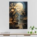 "Dance of Flowers in Moonlight"Megapap painting on canvas digital printing 60x90x3cm.