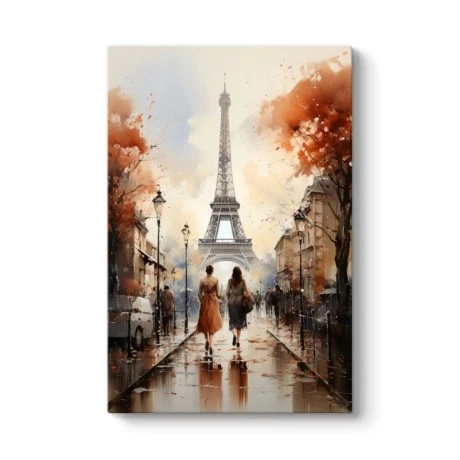 "Autumn in Paris" Megapap painting on canvas digital printing 70x100x3cm.