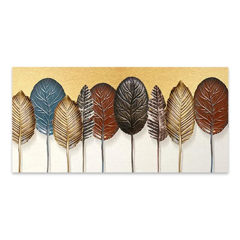 "Autumn Leaves" Megapap canvas painting digital printing 140x70x3cm.