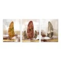 "Autumn Leaves" Megapap 3 pieces painting on canvas digital printing 126x55x3cm.
