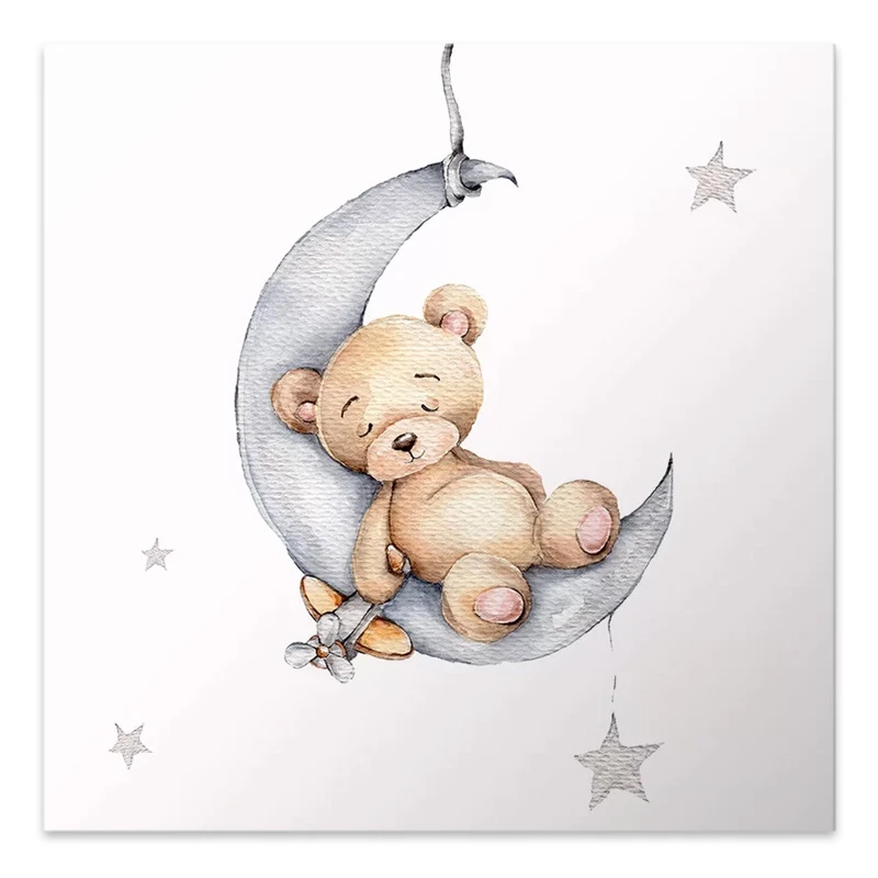"Baby Bear" Megapap painting on canvas digital printing 40x40x3cm.