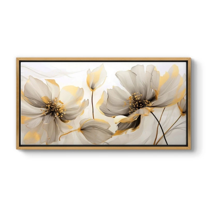"Ethereal Blossom" Megapap painting on canvas digital printing with frame 120x60x3cm.