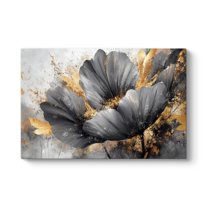 "Flowers Whispering in the Night" Megapap painting on canvas digital printing 140x100x3cm.