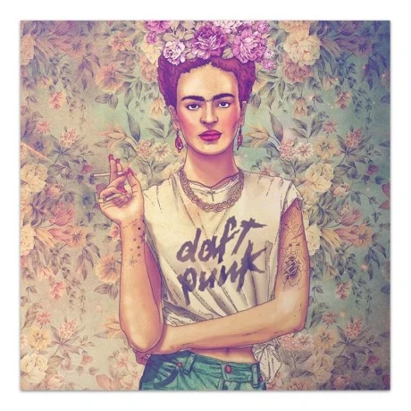 Πίνακας σε καμβά "Frida Punk" Megapap ψηφιακής εκτύπωσης 60x60x3εκ.