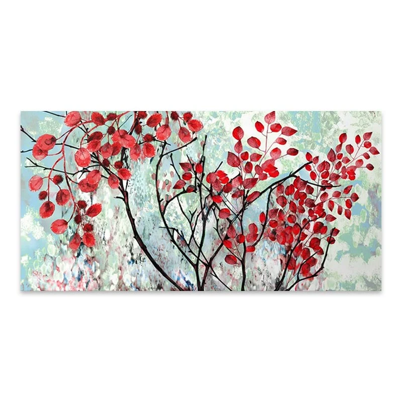 "Read Leaves" Megapap canvas painting digital printing 140x70x3cm.