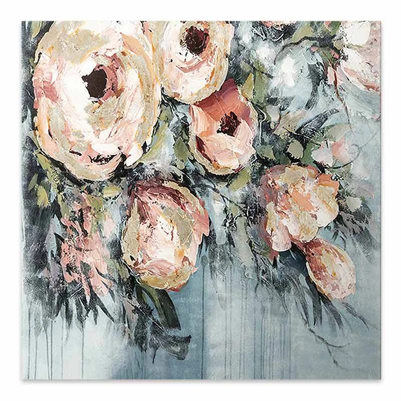 "Roses" Megapap painting on canvas digital printing 100x100x3cm.