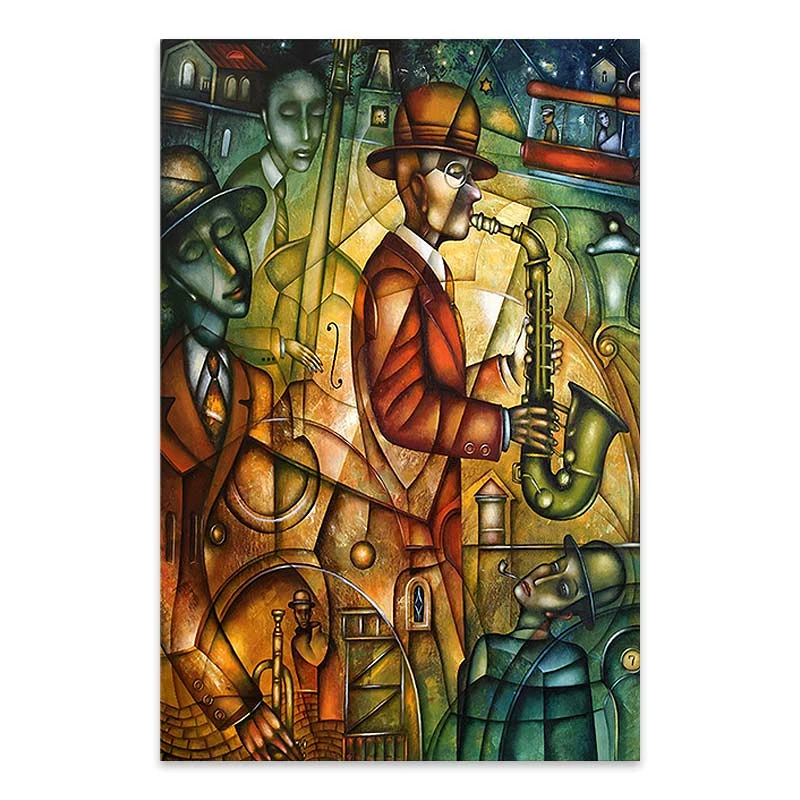 "Street Artists" Megapap painting on canvas digital printing 50x75x3cm.