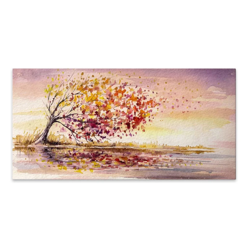 "Tree In The Wind" Megapap painting on canvas digital printing 140x70x3cm.