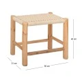 KNITTED STOOL 49X30X40CM